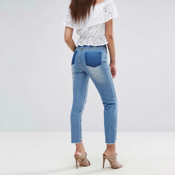 Missguided Riot High Rise Stepped Hem Skinny Jeans - Picture 3 of 7